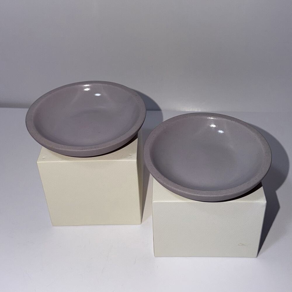 Pigeon Toe Ceramics Mini Pinch Dishes Pair Matte Gray Lavender Mini Dish